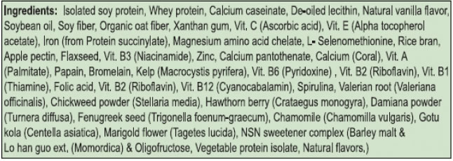 Meal In A Glass Ingredients